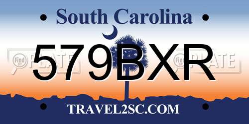 579BXR South Carolina License Plate