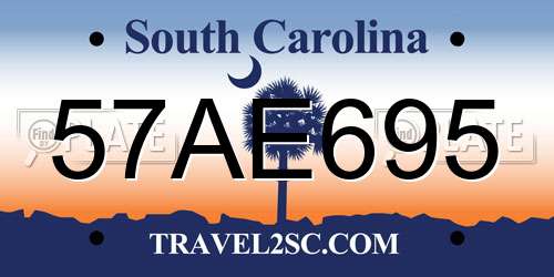 57AE695 South Carolina License Plate
