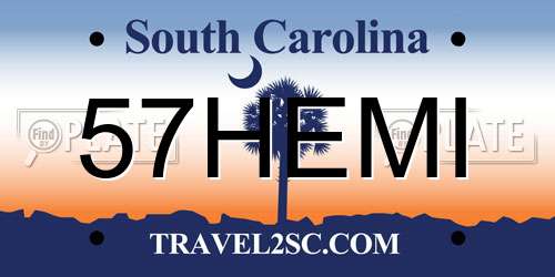 57HEMI South Carolina License Plate