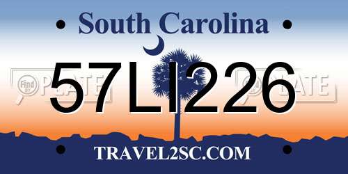 57LI226 South Carolina License Plate
