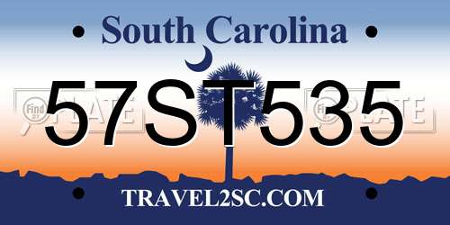 57ST535 South Carolina License Plate