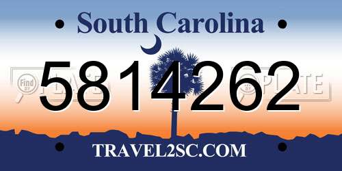 5814262 South Carolina License Plate