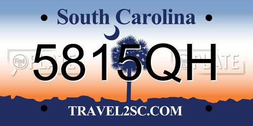 5815QH South Carolina License Plate