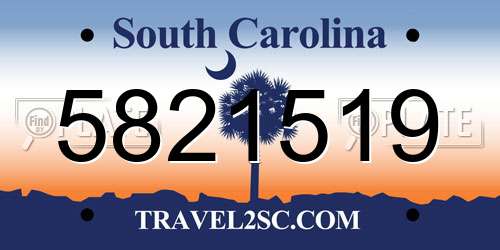 5821519 South Carolina License Plate