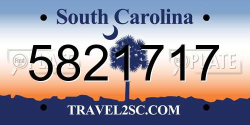 5821717 South Carolina License Plate