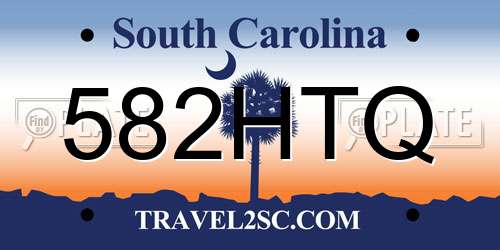 582HTQ South Carolina License Plate