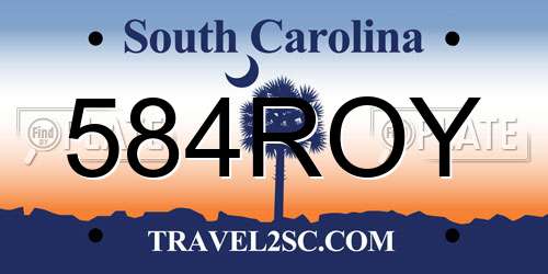 584ROY South Carolina License Plate