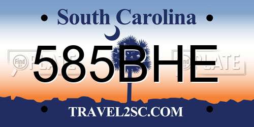 585BHE South Carolina License Plate