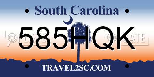 585HQK South Carolina License Plate