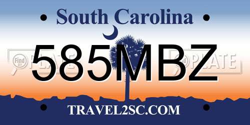 585MBZ South Carolina License Plate