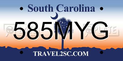 585MYG South Carolina License Plate