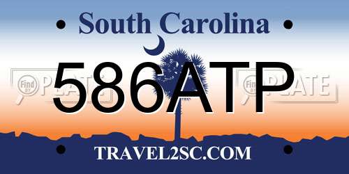 586ATP South Carolina License Plate
