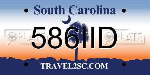 586IID South Carolina License Plate