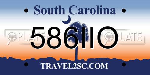 586IIO South Carolina License Plate