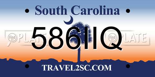 586IIQ South Carolina License Plate
