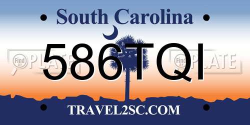 586TQI South Carolina License Plate