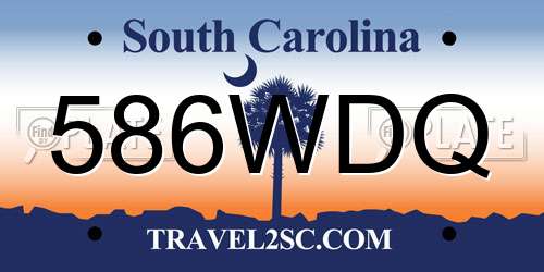 586WDQ South Carolina License Plate