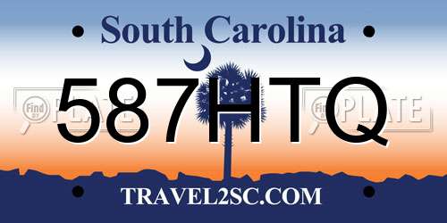 587HTQ South Carolina License Plate