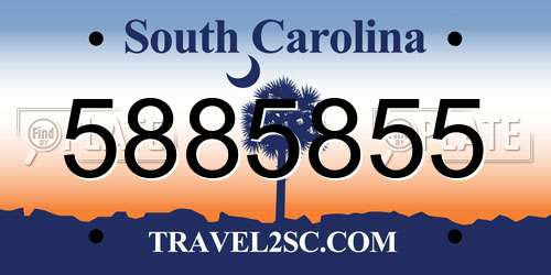 5885855 South Carolina License Plate