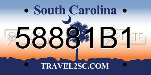 58881B1 South Carolina License Plate