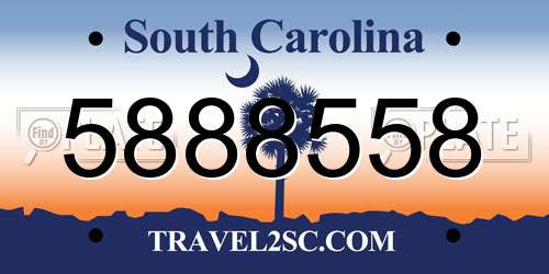5888558 South Carolina License Plate
