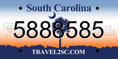 5888585 South Carolina License Plate