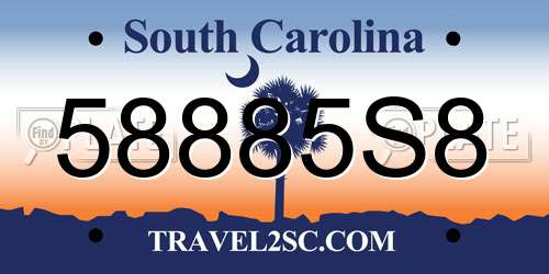 58885S8 South Carolina License Plate