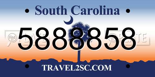 5888858 South Carolina License Plate