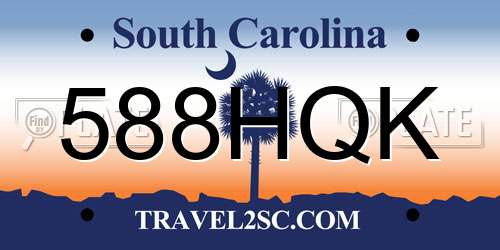 588HQK South Carolina License Plate