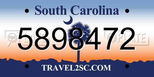 5898472 South Carolina License Plate