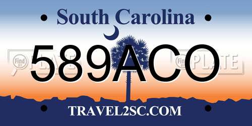 589ACO South Carolina License Plate