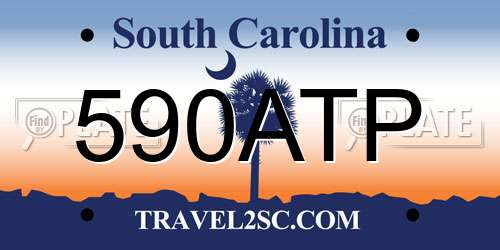 590ATP South Carolina License Plate