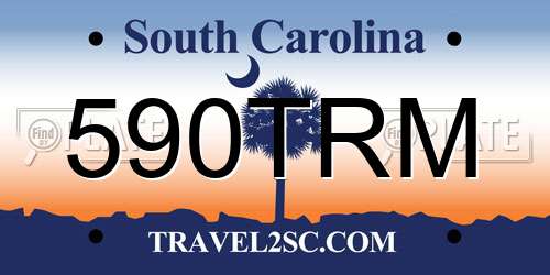 590TRM South Carolina License Plate