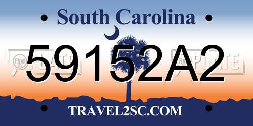59152A2 South Carolina License Plate