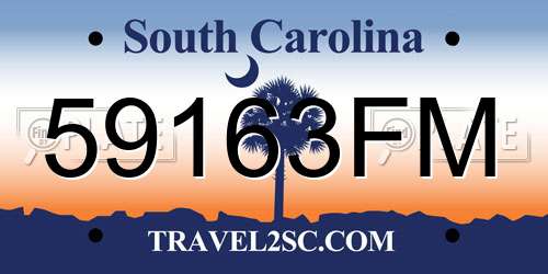 59163FM South Carolina License Plate