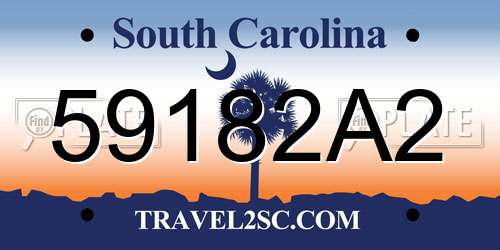 59182A2 South Carolina License Plate