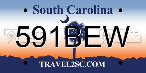 591BEW South Carolina License Plate