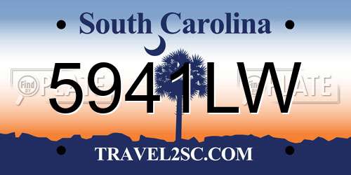 5941LW South Carolina License Plate