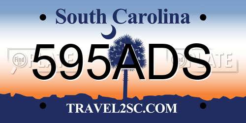 595ADS South Carolina License Plate