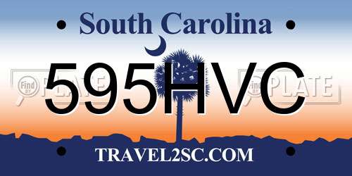 595HVC South Carolina License Plate