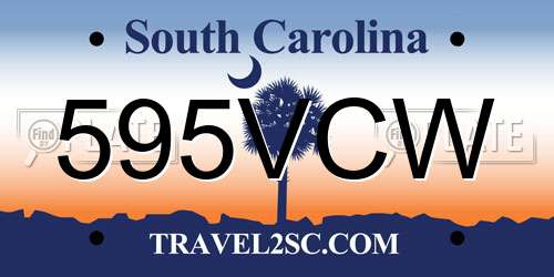 595VCW South Carolina License Plate
