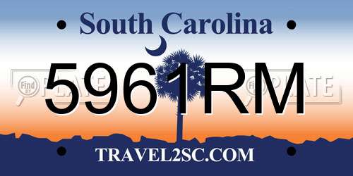 5961RM South Carolina License Plate
