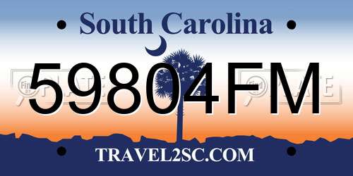 59804FM South Carolina License Plate