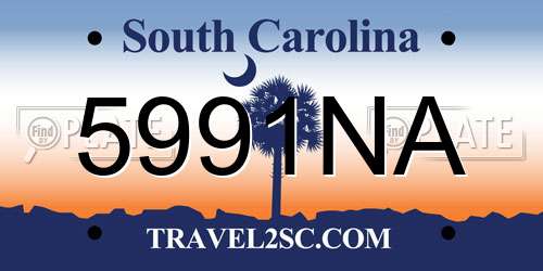 5991NA South Carolina License Plate