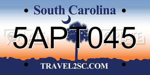 5APT045 South Carolina License Plate