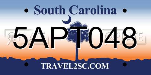5APT048 South Carolina License Plate
