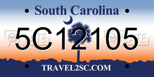 5C12105 South Carolina License Plate