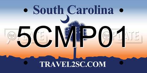 5CMP01 South Carolina License Plate