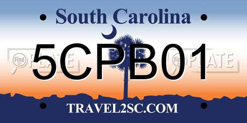 5CPB01 South Carolina License Plate