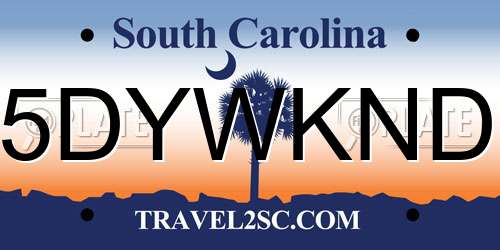 5DYWKND South Carolina License Plate